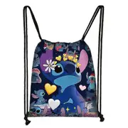 Lilo and stitch print drawstring bag for kids boys girls sports swimming school backpack travel backpack 6