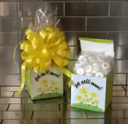 Get Well Soon Wint-O-Green Lifesavers Gift Basket-Box Wrapped With Yellow Bow