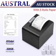 80mm USB & LAN Thermal Receipt Printer Kit Auto Cutter ESC/POS Print Machine AU