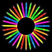 32pcs Ultra Bright Glow Sticks in Bulk - Multi Use Glowsticks for Halloween, Parties, Concert and Survival Kit (Multi Color)