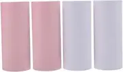 HEALEEP 4pcs Round Car Tissue Holder Refillable Cylindrical Tissue Box for Car Home Office Capacity Safe Material Multifunctional