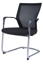 RAPIDLINE LARGE MESH BACK VISITOR CHAIR 440mmH x 470mmW x 470mmD Black