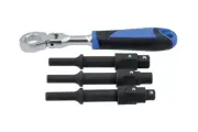 Laser Tools Impact Driver Bit & Square Drive Wrench Set - 4pc 9009