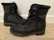 New SOREL Women's Lennox Lace Cozy Black Leather Boots Sz 10 $200