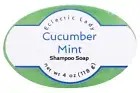 Cucumber Mint Shampoo Soap Bar By Eclectic Lady, 4 oz Bar