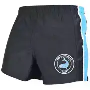 Cronulla Sharks NRL Retro Supporter Footy Shorts Sizes S-5XL BNWT