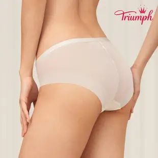 【Triumph 黛安芬】Premium 錦緞系列 中腰三角內褲 M-EL(氣質白)