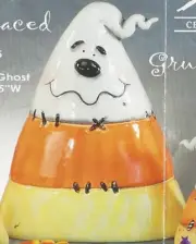 Ceramic Bisque Ready to Paint LRG Kernel Corn with Smiley/Grumpy Faces 11" tall