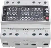 Adjustable Voltage Protector, 100A 3 Phase Voltage Protective Device Multifunctional Current Protector Real Time Display High Measurement Accuracy Over Under Voltage Protector