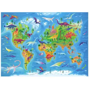 Chuckle&Roar 恐龍世界地圖 100片 拼圖總動員 兒童 美國進口拼圖