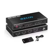 4K@120Hz HDMI 2.1 Switch 2 in 1 Out with Audio Extractor VRR ALLM HDCP2.3 ARC...