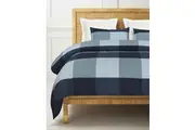 Amsons Pure Cotton Quilt Cover Set With Extra Standard Pillowcases - Blue Box