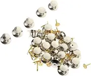 [TEHAUX] 25pcs Hat Accessories Lapel Pin Blank Books Badge Locking Clasp Locking Badge Keepers Locking Pin Backs Pin Keepers Retainer Horse Needle Card Cap Button Golden Advanced