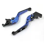 BLUE Adjustable CNC Folding Brake & Clutch Lever KAWASAKI NINJA 250R 2008-2012