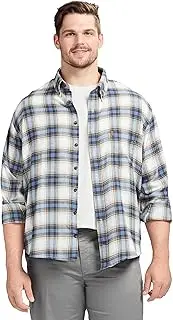 [IZOD] Men's Big and Tall Stratton Flannel Long Sleeve Stetch Button Down Shirt