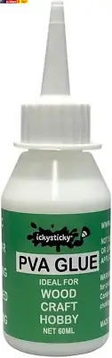 PVA Glue 60 Ml Non-Toxic, Dries Clear - Craft Supplies, DIY Projects, Home Decor