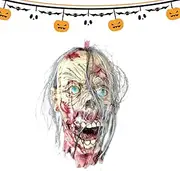 Halloween Ghost Decor | Bloody Halloween Props Ghost Decor | Latex Haunted House Decorations, Horror Decor Ghost Heads with Wig, Halloween Decorations