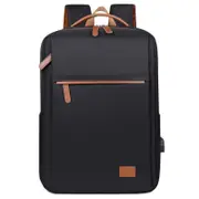 GGP Black Minimalist Usb Charging Laptop Backpack Elegant And Spacious Travel Bag