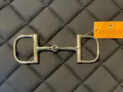 Centaur D-Ring Slow Twist Stainless Steel Jointed Snaffle Pony Bit 4”