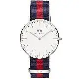 在飛比找遠傳friDay購物優惠-DW Daniel Wellington 經典藍紅帆布時尚女