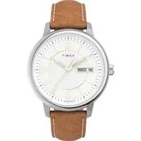 在飛比找PChome24h購物優惠-【TIMEX】天美時 風格系列 日期星期顯示 細緻紳士手錶 