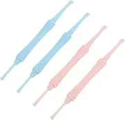 PENIKOKO 4Pcs Ear Cleaner Kit Double Head Spiral Removal Tools Portable and Ergonomic Design for Ear Cleaning Assortment