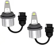 Syneticusa 3157 LED Bulbs Reverse Lights Back Up Lights CANBUS Error Free 6000 Lumens CSP 6-SMD Upgraded 6500K High Brightness 3156 LED Reverse Lights Plug ＆ Play (Pack of 2)