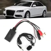 Car Audio Cable Bluetooth AUX Module 2 RCA Cable Adapter with Hands‑Microphone (for: Audi)
