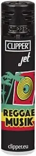 Gas refillable jet flame large lighter Reggae Musik