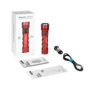 Olight Seeker 4 Red USB-C Rechargeable Flashlight, 3100 Lumens, 400 Meters