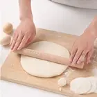 Beech Wood Rolling Pin with Scale Rolling Stick Dough Roller Dumpling