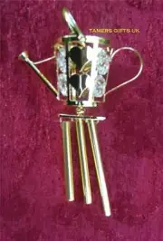 Gold Plated & Swarovski Crystal Watering Can Wind Chime