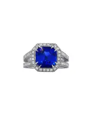 Diana M. Fine Jewelry 18K 5.18 ct. tw. Diamond & Sapphire Half-Eternity Ring