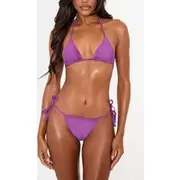 Purple Mix & Match Tie Side Bikini Bottoms, Purple