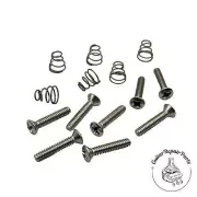 Single Coil Pickup Screws & Springs #6-32 x 3/4" Countersunk Oval - Stainless