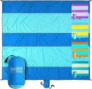 Aquatus Beach Blanket Sandproof Extra Large Oversized 10ft by 9ft for 2-8.. B11