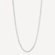 Cuban Men's Silver Chain Necklace 4.3mm
