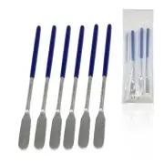 Stainless-Steel Lab Scoop Half Rounded Spatula Sampler with Vinyl Handle 6.5"