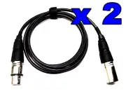 From OZ Quality 2PC 1MT DMX Lead 512 Lighting Wire Cable Laser Lighting Silv +FP