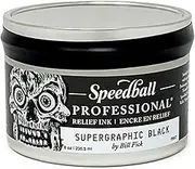 Speedball Professional Relief Ink 237 ml, Supergraphic Black