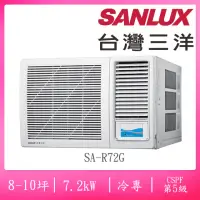 在飛比找momo購物網優惠-【SANLUX 台灣三洋】福利品8-10坪右吹式定頻窗型冷氣