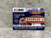 Corgi Certificate Only - Knowles Transport - CC14034 - 1:50 Scale - Mint/New