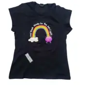 Vintage Paul Frank Tshirt, Rainbow, Pot of Gold, Black, Medium