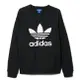 Adidas Crew Sweatshirt Logo 黑色 大學T 保暖 三葉草 AY7791【高冠國際