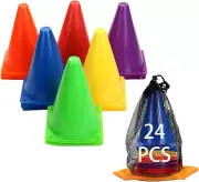 Training Plastic Traffic Cones Set - Indoor Outdoor and Festive Events Agility C