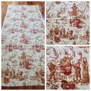 CHINOIS An Exclusive SCHUMACHER Screen Print Asian Scene Fabric 149.5"/4.15 yds