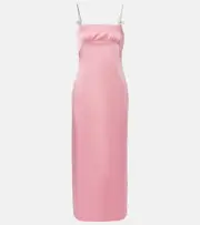 [Blumarine] Blumarine Envers embellished satin midi dress AU 4 pink