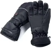 [Milisten] Skiing Gloves Black Gloves Ski Gloves Winter Warmer Gloves Powered Adjustable Heated Gloves Mittens Winter Warm Touchscreen Heating Gloves Windproof Thermal Gloves Warmers