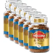 Moccona Classic Decaf Medium Decaffeinated Instant Coffee 100G Jar 6 Pack