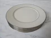 Four Lenox Cosmopolitan Collection Maywood 6.5" Bread Plates Platinum #45G